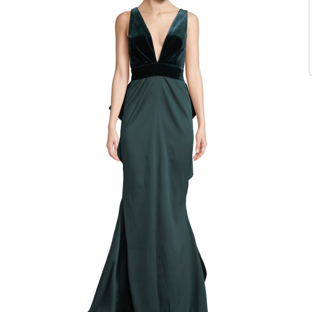 COPY - Gorgeous Green Velvet Sachin and Babi Gown